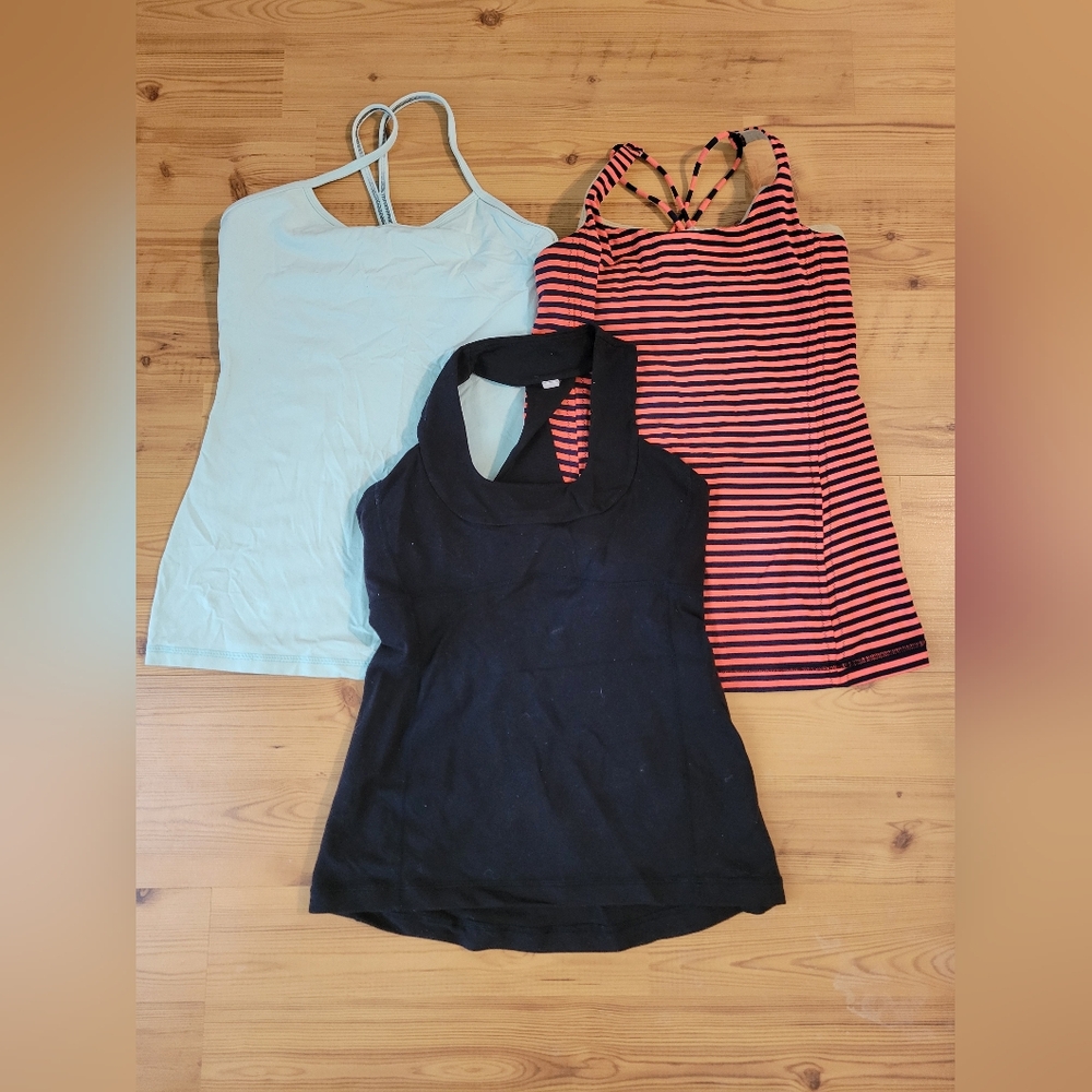 Lot of 3 lululemon size 6 tanks